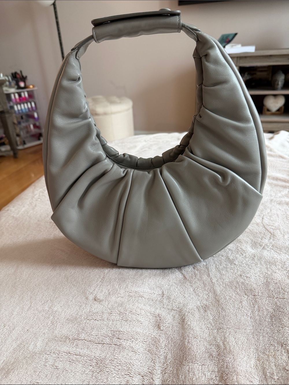 STAUD Crescent Shoulder Bag in Sage